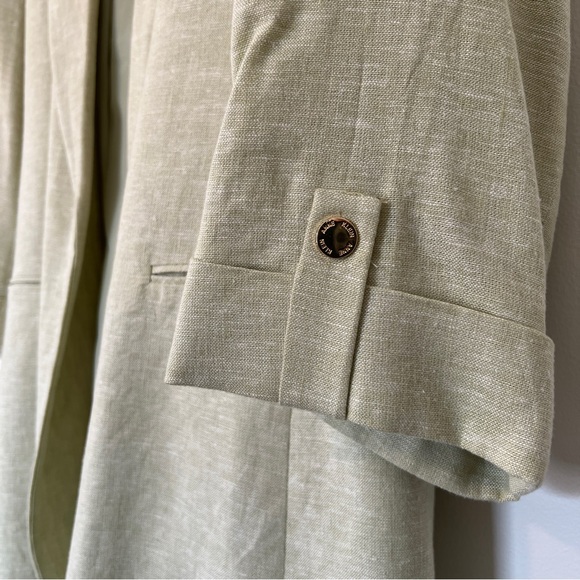 Anne Klein Light Green Linen Blend Blazer - Picture 4 of 10